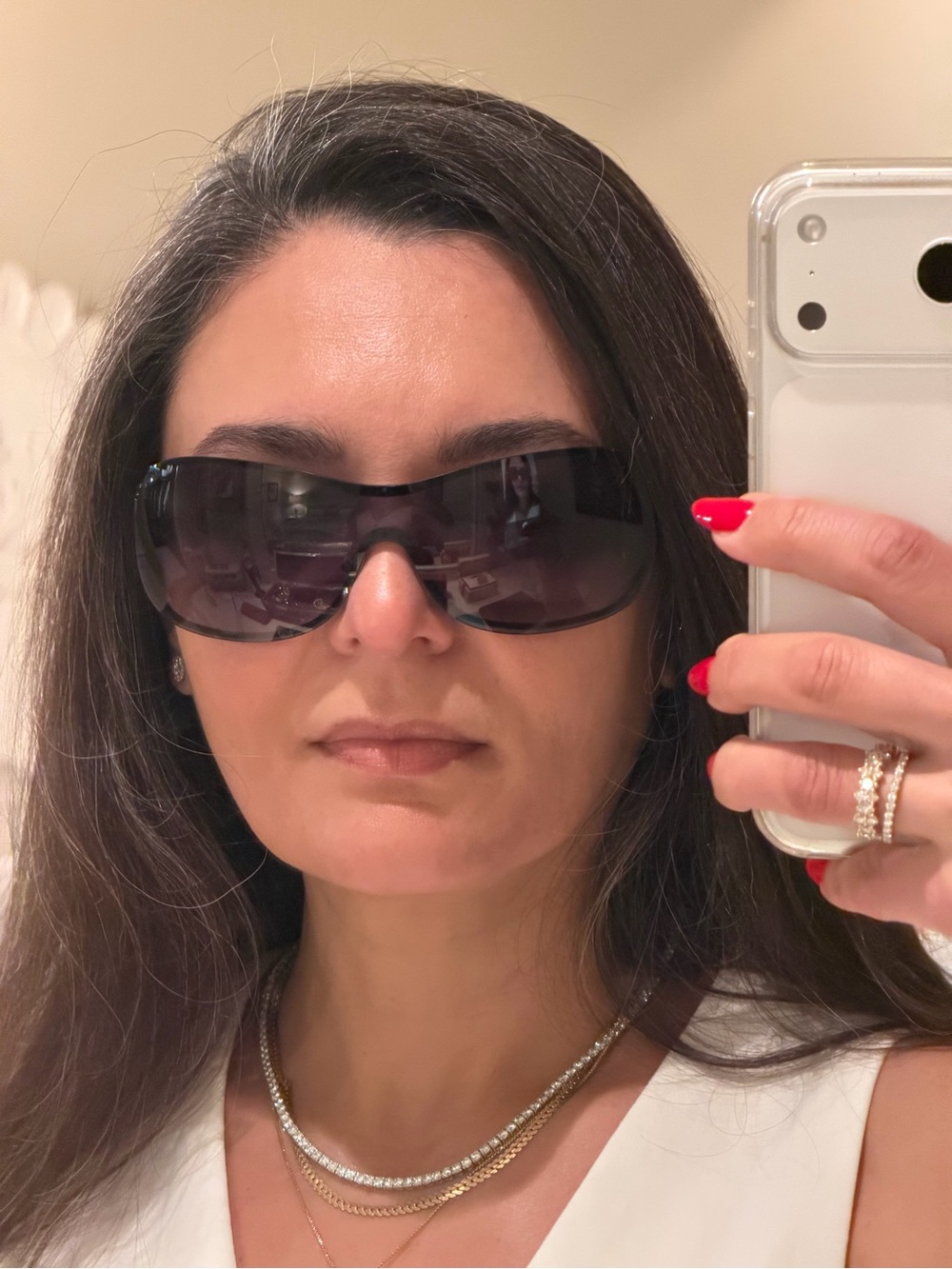 Dior Vintage. Shield Sunglasses in Black/ Cannage - Full Set - Picture 17 of 17